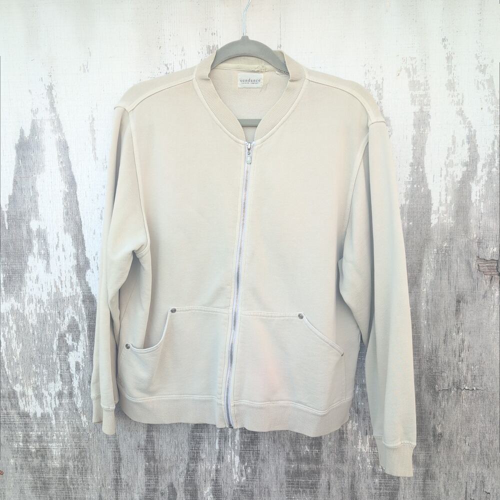 Vintage Sundance Full Zip Bomber Tonal Minimalist Sweatshirt Women's Large